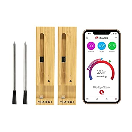 MEATER Plus Duo Saver Bundle | 50m Long Range Smart Wireless Meat Thermometer for The Oven Grill Kitchen BBQ Smoker Rotisserie with Bluetooth and WiFi Digital Connectivity