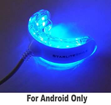 Teeth Whitening Light by Starlite Smile 16 LEDs One Adapter for Android (compatible with 4G or newer). Works w/ any Teeth Whitening Gel or Teeth Whitening Strips for Pro White Teeth.