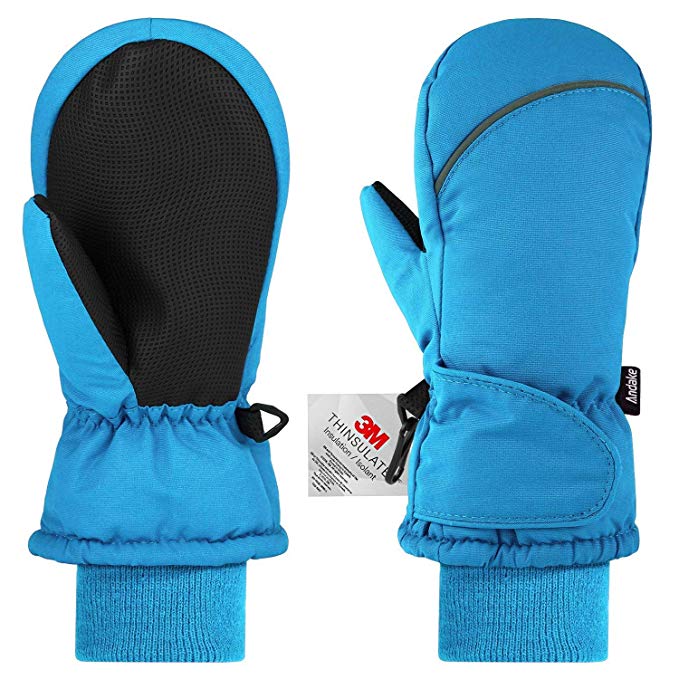 Andake Kids Ski Mittens Gloves Winter Warm Snow Mittens for Girls Boys Children Gift