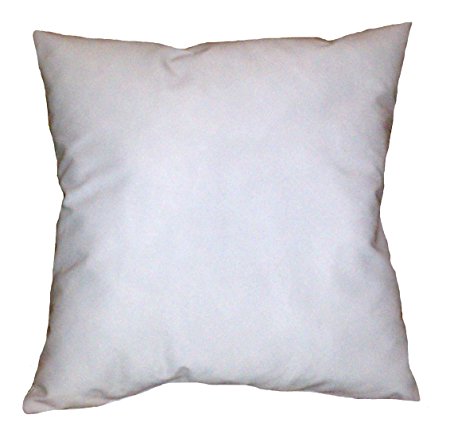 24x24 Inch White Cotton-Blend Zippered Square Throw Pillow Cover