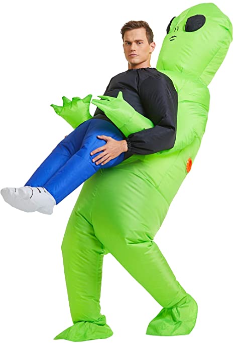 YEAHBEER Inflatable Alien Rider Costume Halloween Costume for Adults and Kids Inflatable Costumes Cosplay Party Dress Up