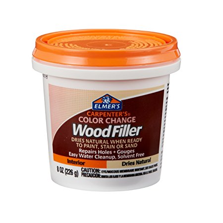 Elmer's E913  Carpenter's Color Change Wood Filler, 8-Ounce, Natural