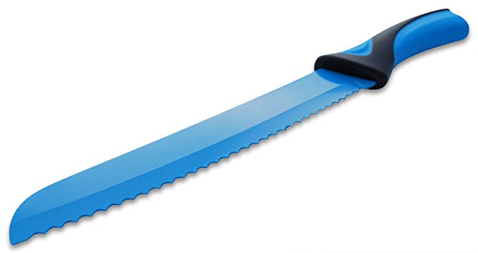 Global Chef Universal Serrated Bread and Tomato Knife With Storing Sheath (Blue)