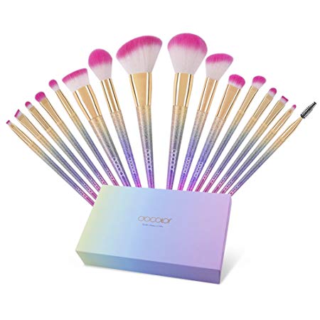 Docolor Makeup Brushes Set 16Pcs Professional Make up Brush Foundation Powder Eyeshadow Brushes