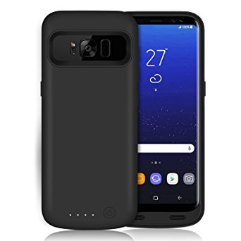 Galaxy S8 Battery Case 5200 mAh, Gixvdcu Extra Slim Portable Charging Cover Rechargeable Charger Pack with LED Indicator Light for S8