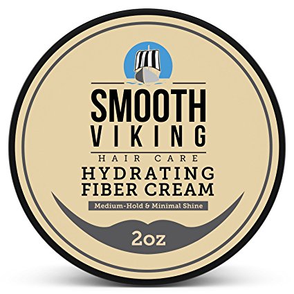 Hair Styling Fiber for Men - Best Pliable Molding Product with Medium Hold & Minimal Shine - For Modern Hairstyles - Thickens, Texturizes & Increases Fullness in Thinning Hair - 2 OZ - Smooth Viking