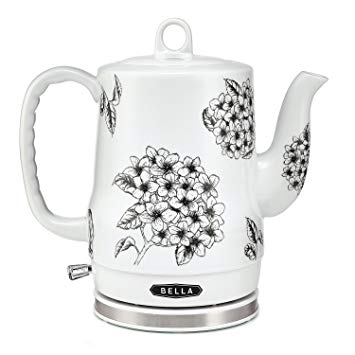 BELLA 13622 Electric Ceramic Kettle, Flower Pattern