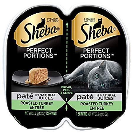 Sheba Perfect Portions Pate Wet Cat Food Trays Turkey