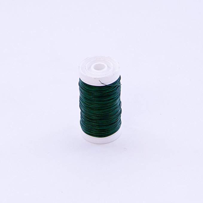 Green Florists Wire on a Reel 4 Different Size Gauges Available (28 Gauge (0.38mm))