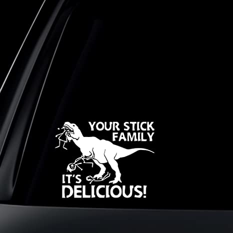 2 Loose Screws Your Stick Family It's Delicious - 7 1/4" x 5 1/2" Funny die Cut Vinyl Decal/Sticker for Window, Truck, car, Laptop, etc