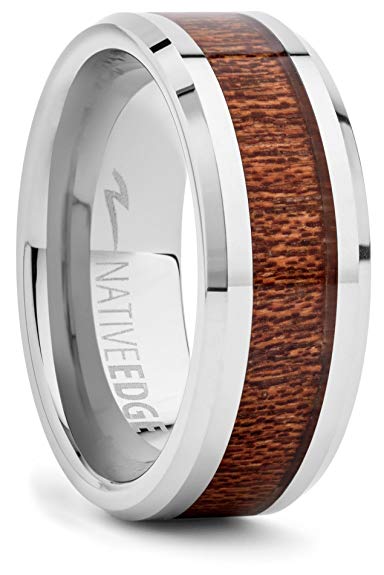 Native Edge Tungsten KOA Ring - “Holds The Secrets of How to get Double Takes from Your Significant Other!”