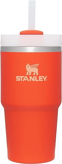 Stanley Quencher H2.0 FlowState Stainless Steel Vacuum Insulated Tumbler with Lid and Straw for Water, Iced Tea or Coffee, Smoothie and More, Tigerlily, 20 oz