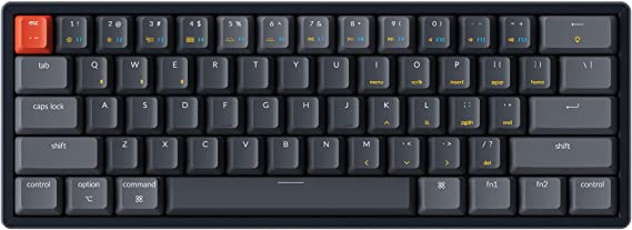 Keychron K12 60% Layout Bluetooth Wireless/USB Wired Mechanical Keyboard with Gateron G Pro Blue Switch/RGB Backlit/N-Key Rollover/Aluminum Frame, Compact 61-Key Computer Keyboard for Mac Windows