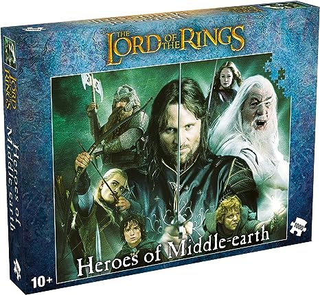 Winning Moves Games Top Trumps Lord of The Rings Heroes of Middle Earth 1000 Piece Puzzle
