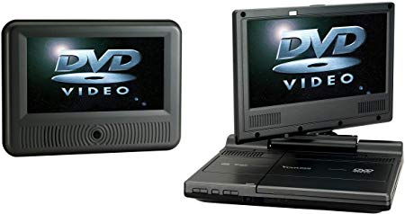 Venturer (PVS19388IR) Swivel Dual-Screen Portable/Mobile DVD Player - Set of Two 8-Inch LCD Screens | New Gift Box | Remote | Car Power Adapter | AC Charger (1 Year Warranty) (Renewed)