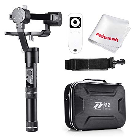 Zhiyun Crane M 3 Axis Brushless Handheld Gimbal with Wireless Controller and Phone Holder - 360 Degree Unlimited Rotation 12 Hours Running Time for Smartphones/Action Cameras/DC/Mirrorless Cameras