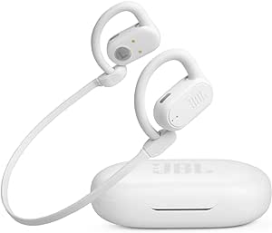 JBL SoundGear Sense - True Wireless Open-Ear Headphones, JBL OpenSound Technology, Splash and dust Resistant, 4 mics for Crisp, Clear Calls, Up to 24 Hours of Battery Life, Plus Speed Charge (White)