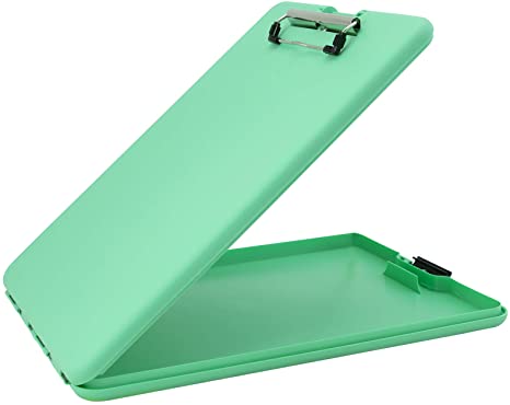 Saunders Mint Leaf SlimMate Plastic Storage Clipboard with Low Profile ClipClip for Portable Mobile Organization (70202)