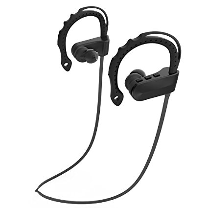 COTOP Bluetooth Headphones, V4.1 Wireless Bluetooth In-ear Sports Earbuds with Built-in Mic Stereo Sound Noise Cancelling IPX7 Sweatproof Headsets with secure Ear Hook for Running Execising