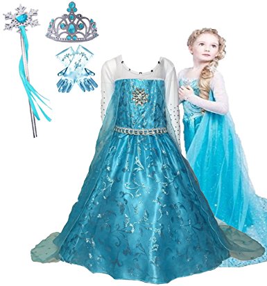 Ice Queen Glitter Princess Dress