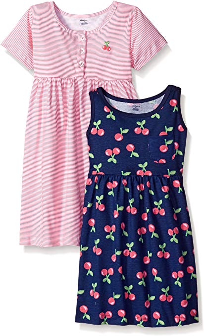 GERBER Baby Girls' 2-Pack Dress Set