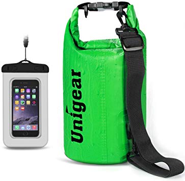 Unigear 5L/10L/20L/30L/40L 600D Dry Bag Sack with Waterproof Phone Case and Long Adjustable Shoulder Strap for Boating, Kayaking, Fishing, Rafting, Swimming, Camping and Snowboarding