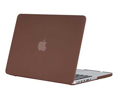 Mosiso Plastic Hard Case Cover Only for MacBook Pro 13 Inch with Retina Display No CD-Rom (A1502/A1425, Version 2015/2014/2013/end 2012), Brown