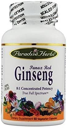 PARADISE HERBS GINSENG,PANAX RED, 60 VCAP