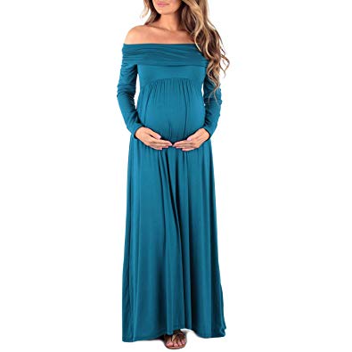 Women's Cowl Neck and Over The Shoulder Ruched Maternity and Nursing Dress by.