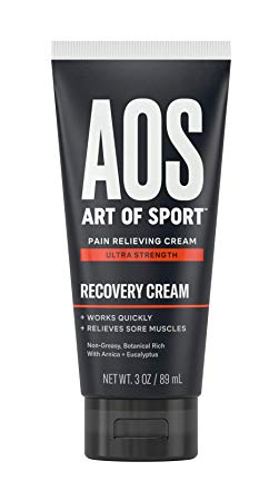 Art of Sport Ultra Strength Recovery Cream, Pain Relieving Cream with Arnica and Eucalyptus, Athlete-Engineered Formula, 3 Oz