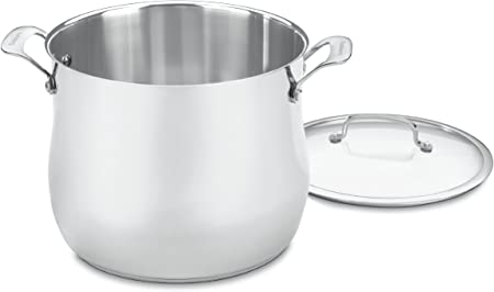 Cuisinart 466-26 Contour Stainless 12-Quart Stockpot with Glass Cover