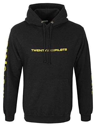 Twenty One Pilots Logo Heavy Hooded Sweater Black