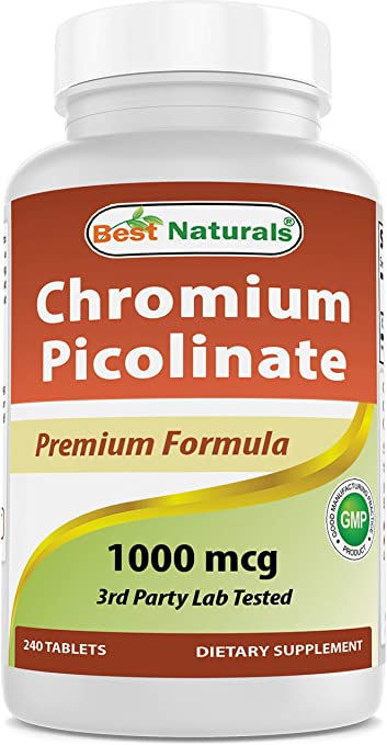 Best Naturals Chromium Picolinate 1000mcg 240 Tablets