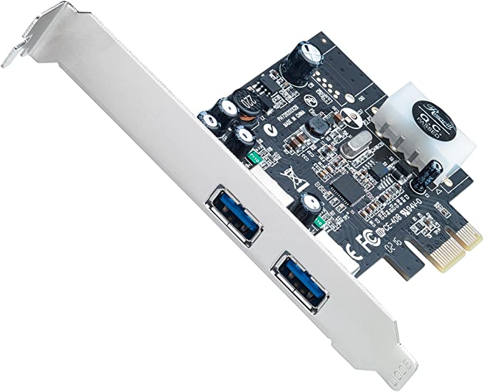 USB PCIe Card, 2 Port USB 3.0 to PCI Express Card Expansion Card, PCI-E to USB 3.0 2 Port Hub Controller Adapter