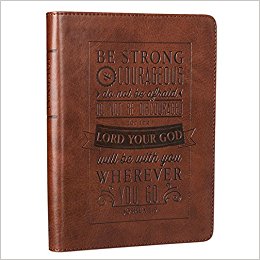 "Be Strong & Courageous" Brown Flexcover Journal - Joshua 1:9
