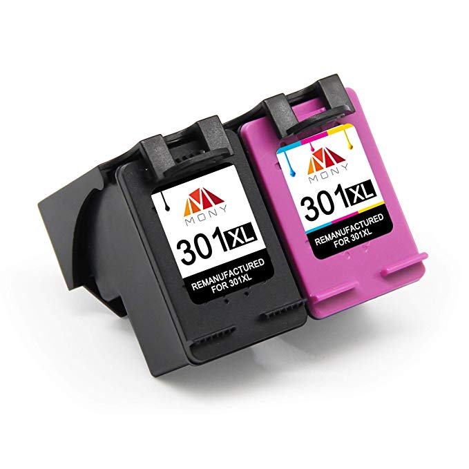Mony Remanufactured Ink Cartridge Replacement for HP 301 XL 301XL (Black & Tri-colour) Used in HP Envy 5530 4500 4502 Deskjet 1510 1512 1050a 2540 3050a Officejet 4630 2620 Printers- Europe Version