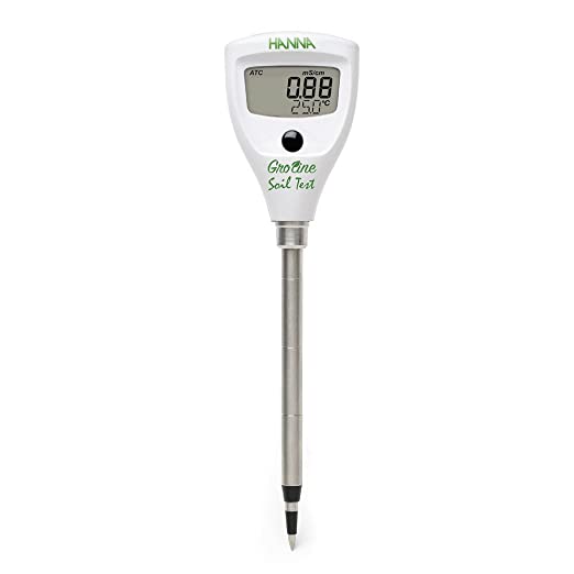 Hanna Instruments HI98331 Soil Test Direct Soil EC Tester, 0.0 to 50.0 Degree C, 0.1 Degree C Resolution,  /-1 Degree C
