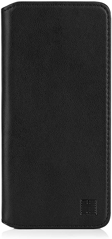 32nd Classic Series 2.0 - Real Leather Book Wallet Case Cover for Google Pixel 4A, Real Leather Design with Card Slot, Magnetic Closure and Built in Stand - Black