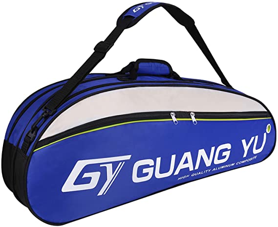 IPENNY 6 Racquet Tennis Bag Large Capacity Badminton Tennis Racquet Bag Waterproof Dustproof Gym Bag Backpack Sport Equipment Duffel Bag Shoulder Bag Carrying Bag Tote Storage Sack