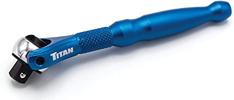 Titan 11316 1/4-Inch Drive x 4-Inch 90-Tooth Swivel Head Micro Ratchet
