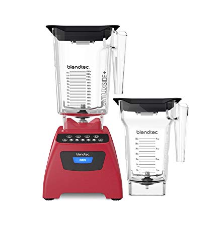 Blendtec C575A2319A-AMAZON Classic 575 Blender Bundle with Wild Side  Jar and Four Side Jar, Poppy Red