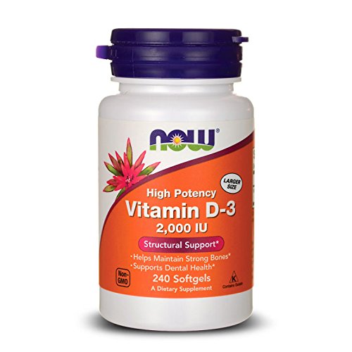 Now Foods Vitamin D - 3 2000 IU Structural Support Soft Gels - 240 Count