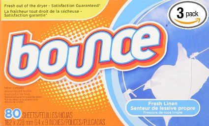 Bounce Fabric Softener Dryer Sheets Fresh Linen 80 count, (Pack of 3)