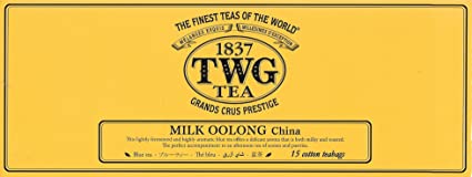 TWG Tea - MILK OOLONG China - 15 count Hand Sewn Cotton Teabags, NEW TWG EDITION (1 Pack) product ID TWG32O - USA Stock