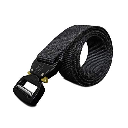 WOLF TACTICAL Quick-Release EDC Belt - Tactical Military 1-Ply Nylon Web Belt for Outdoor Sports Adventures Emergency Rescue Hunting Wilderness Concealed Carry CCW Holsters