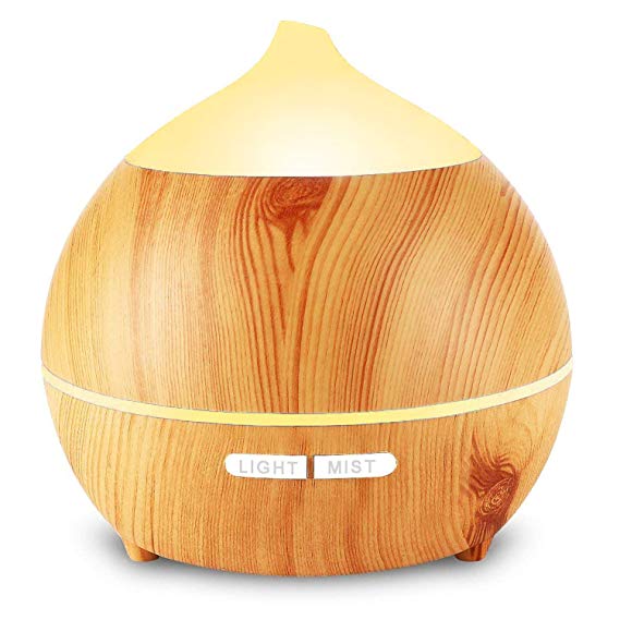 Essential Oil Diffuser,OKELAY 250ml Aromatherapy Diffusers/Aroma diffuser/ Ultrasonic Humidifier, 7 LED Color Night Light and Waterless Auto Shut-Off for Office,Home,Spa,Bedroom,Housewarming Gift,Love Gift
