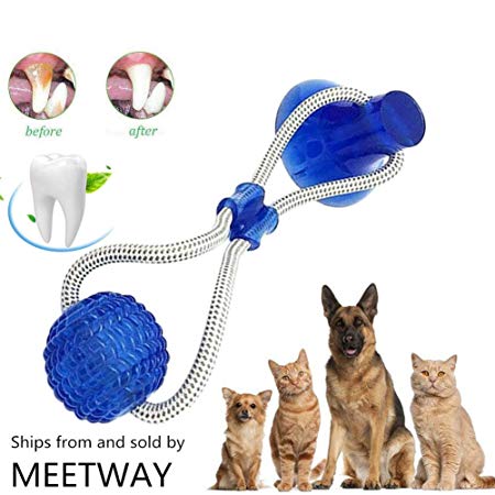 MEETWAY Multifunction Pet Molar Bite Toy Cleaning Teeth Safe Elasticity Soft for Dog Puppy Dog Rope Toys