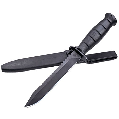 Glock Perfection OEM Fixed Straight Blade Field Knife With Root Saw Polymer Handle and Sheath