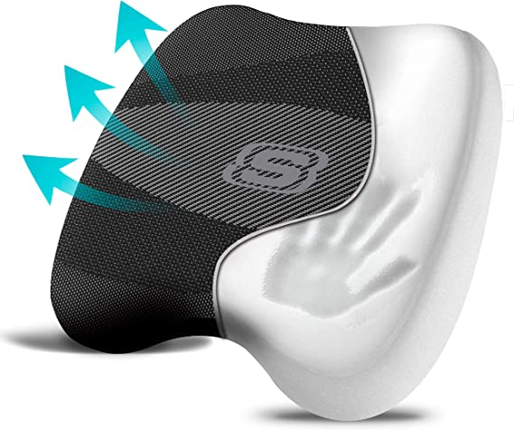 Skechers Skech-Knit Memory Foam Seat Cushion, Ultimate Premium Coccyx Cushion for Tailbone Pain - Seat Pad for Car, Office Chair, Wheelchair, Gaming Chair and Desk Chair - Sciatica & Back Pain Relief