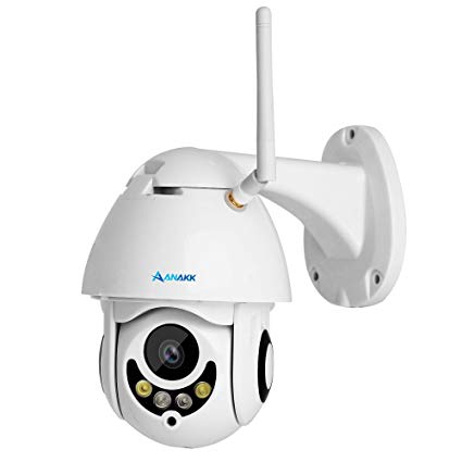 Anakk Outdoor Wireless Wifi Security Camera Pan Tilt HD 1080P IP Camera With Night Vision Motion Detection 3.6mm Lens IP66 Weatherproof For Home Surveillance Baby & Pet